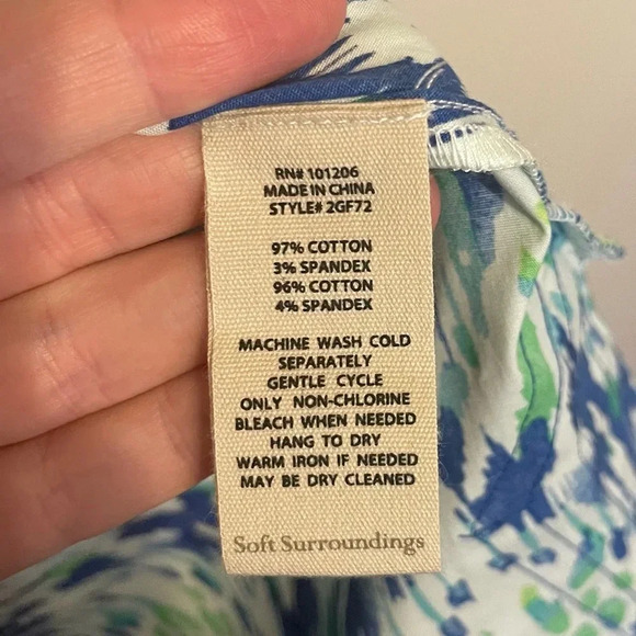 Soft Surroundings Kirti Ikat Tunic Size Small NWOT Cotton Blend Colorful - Picture 7 of 7